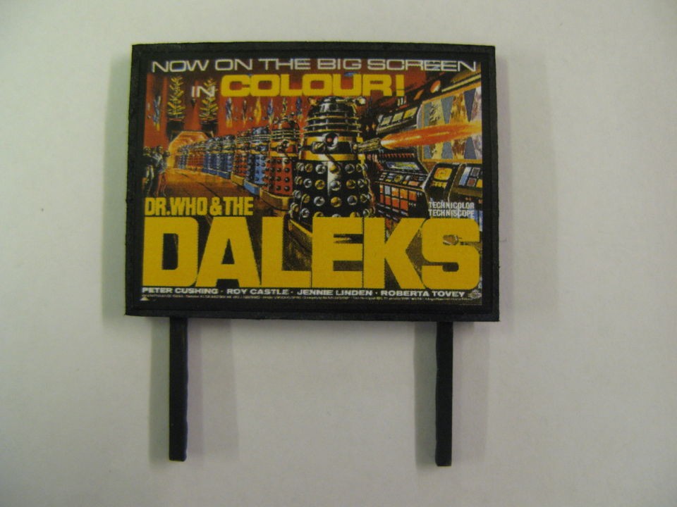 Model Railway Billboard   Dr.Who & The Daleks Film Poster