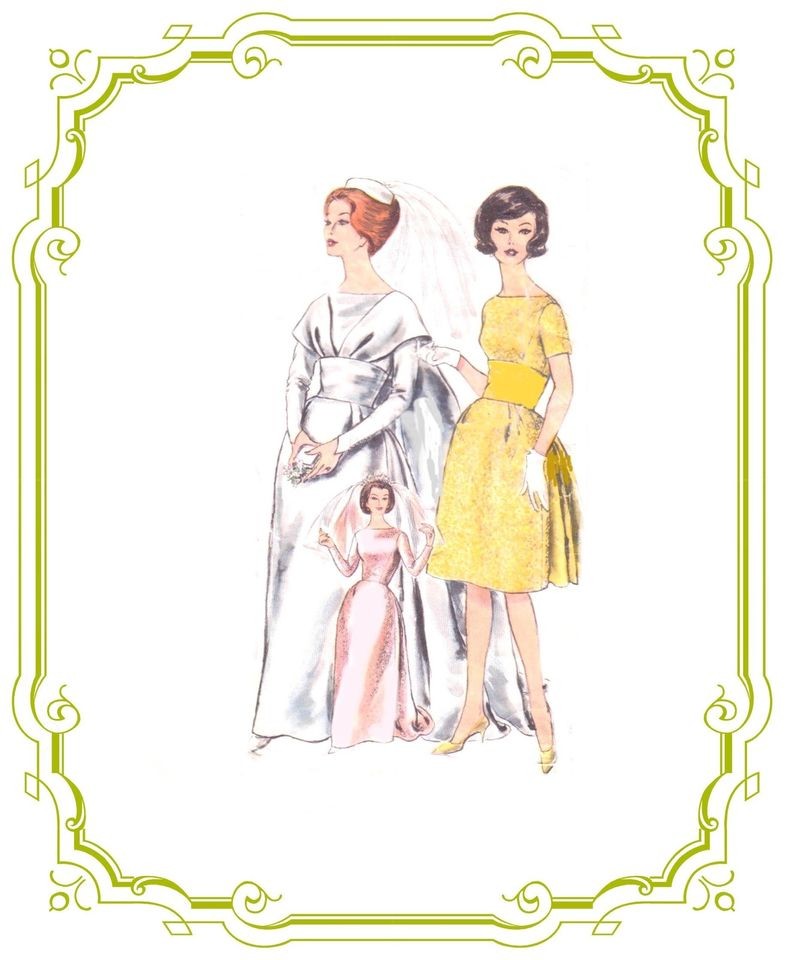 137 mad men style wedding gown pattern for fashion dolls