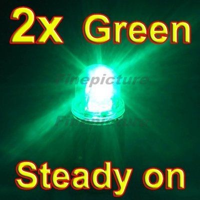 2x LED Wheel Cap Driving Light Battery Ultra bright Green for Car 