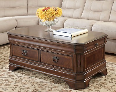   TRADITIONAL RECTANGULAR LIFT TOP COCKTAIL COFFEE TABLE FURNITURE