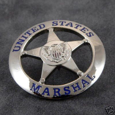 Marshal Service USMS Lapel Pin Emblem Toy Prop Novelty Silver 1 