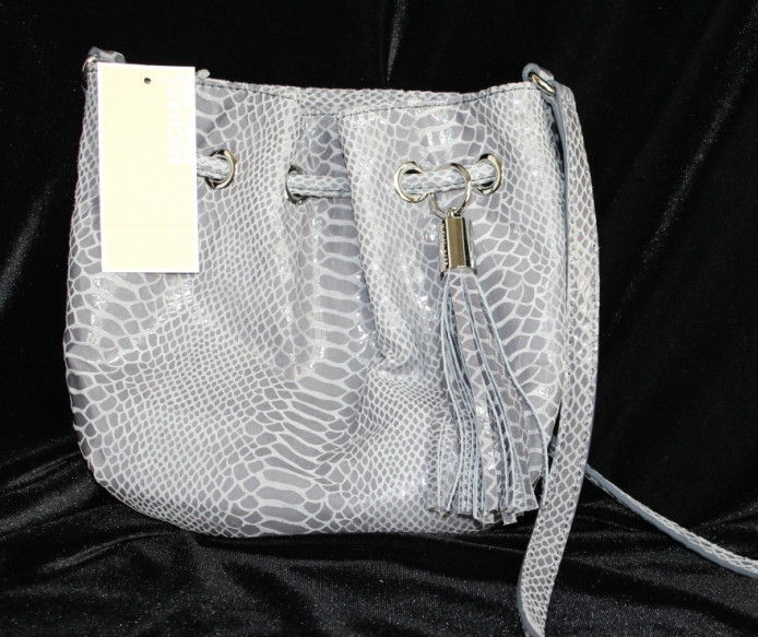 michael kors snakeskin leather ring tote crossbody bag retail $ 168 