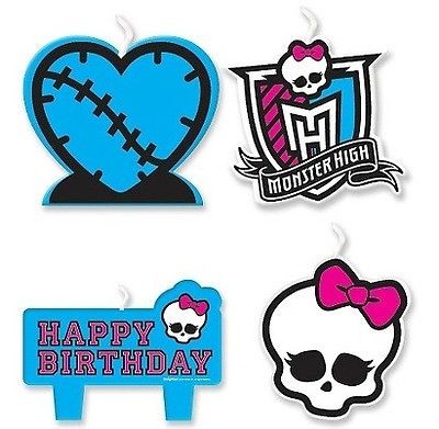 MONSTER HIGH Birthday Party Candles Cake Cupcake Topper Decorating 