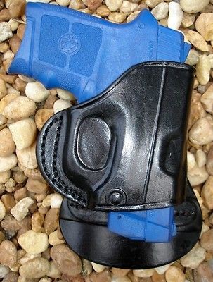 BODYGUARD 380 w/ LASER BLACK LEATHER PADDLE HOLSTER RIGHT HAND