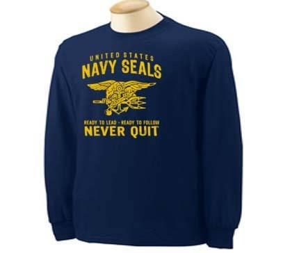 United States Navy Seals Military Patriotic Long Sleeve T Shirt