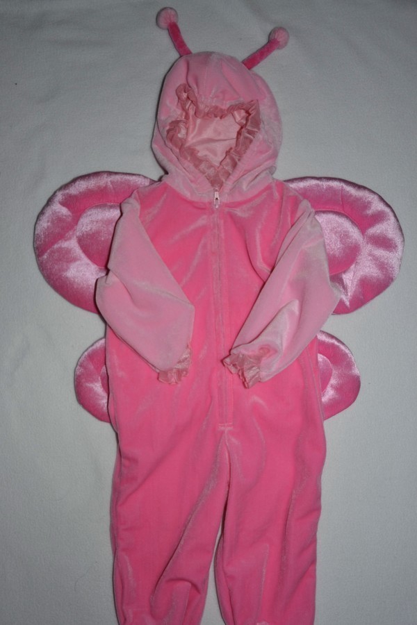Toddler Miniwear PINK BUTTERFLY Costume Size 18 mo One Piece WARM 