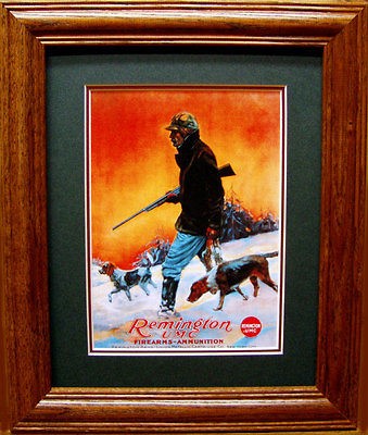 Remington Shotgun/Beagle Hunting Dogs/Rabbit Hunter/Old Time Poster 