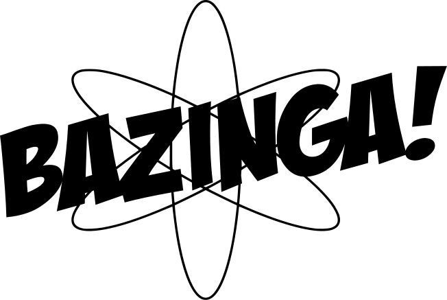 BAZINGA sticker   The Big Bang Theory drift euro vw vag jdm jap stance 