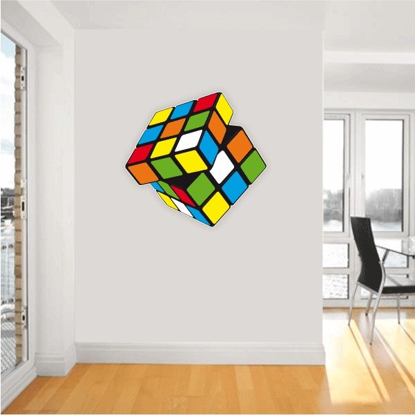Rubiks Cube is a 3 D mechanical puzzle Wall Decor Interior Sticker 22 