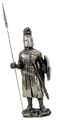 Medieval Knight of Valor Crusader Elite Halbedier Heavy Armor Statue 