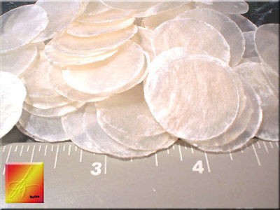 10 Capiz Shells 1.5 Round No Holes Seashells Craft Free US Shipping