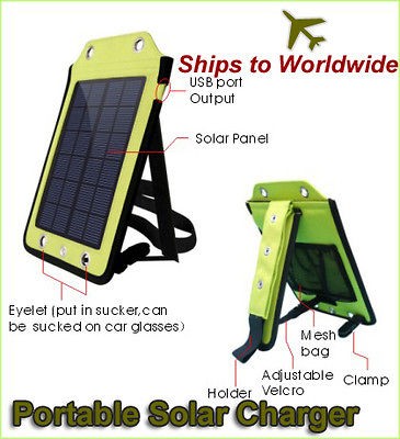 Portable USB Solar Panel Charger For Mobile Phone GPS  MP4 Car 