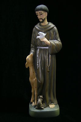 Saint St Francis of Assisi Italian Statue Sculpture Figurine Catholic 