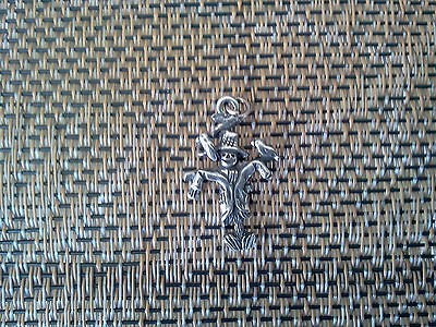 GARDEN FASHION JEWELRY 1 SCARECROW PEWTER 3D PENDANT or CHARM All New.