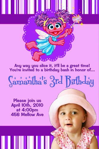 personalized abby cadabby photo birthday invitation  12