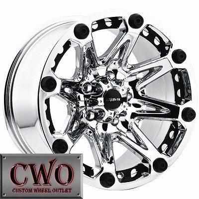   Chrome Jester Wheels Rims 6x139.7 6 Lug Sierra Titan Tundra GMC Chevy