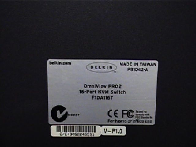 Belkin OmniView Pro2 16 Port KVM Switch F1DA116T