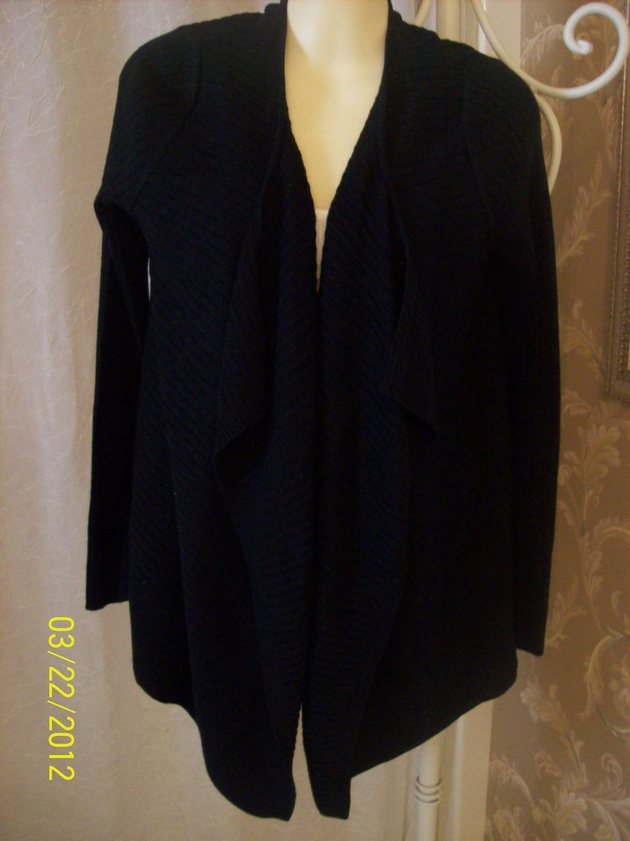 New 212 collection Womens open cardigan sweater size M NWT black