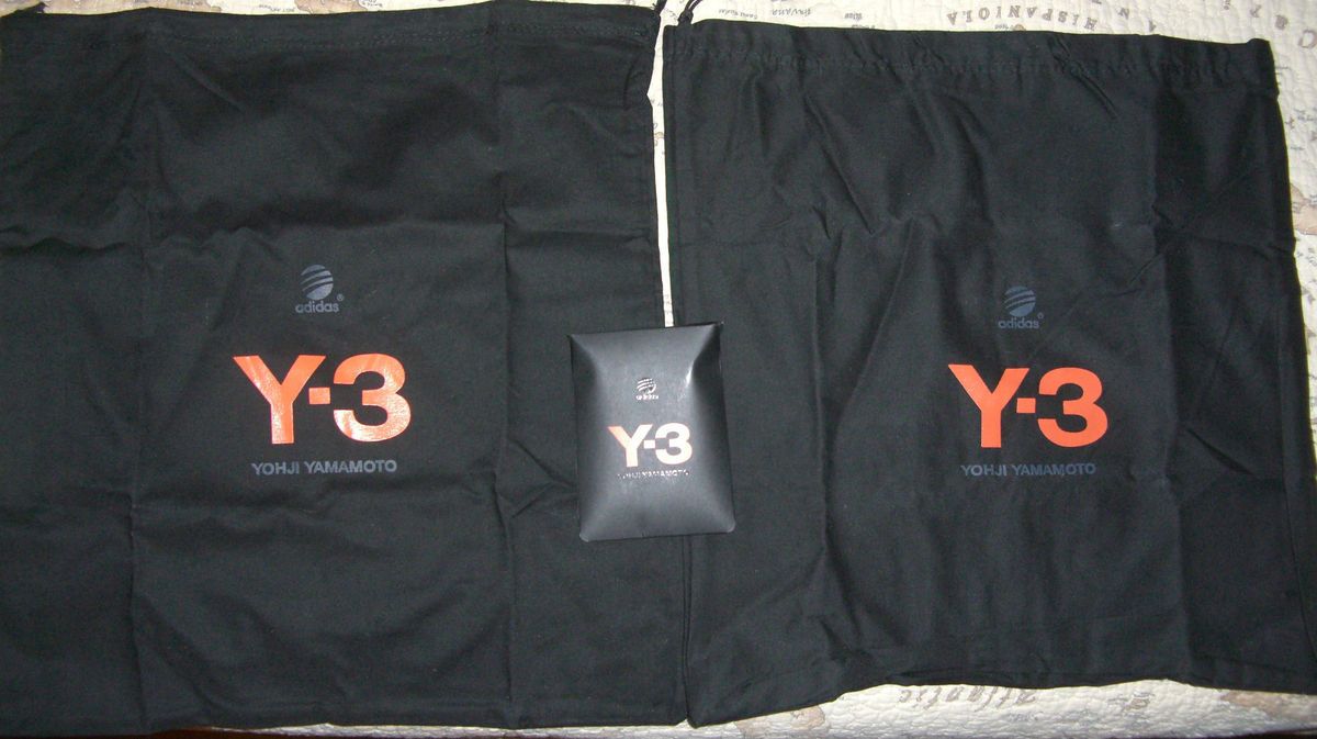 ADIDAS 2 Y 3 Yohji Yamamoto Y3 Shoe Protector Bags And Laces in Black 
