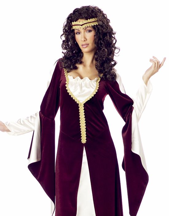 Womens Burgendy Greek Roman Goddess Princess Adult Halloween Costume 