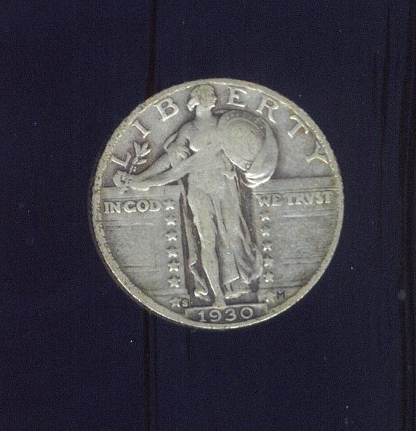 Nice Better Grade 1930 S 90% Silver Standing Liberty Quarter, $1.95 