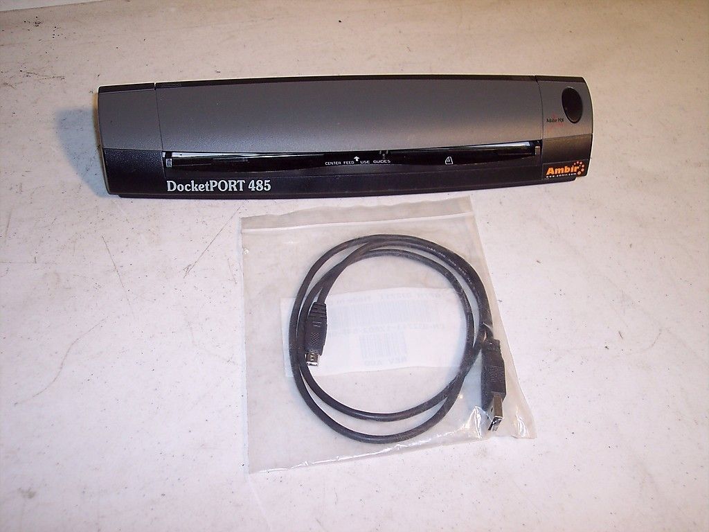 Ambir DocketPORT DS485 Portable Document USB Receipt Scanner