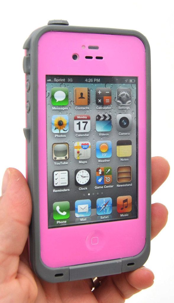 New Waterproof Apple iPhone 4 4S Cell Phone Protective Case Pink 