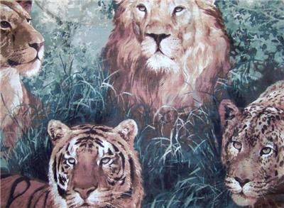 Arley Standard Pillow Sham Cover Wild Cats Jungle Animal Tiger Lion 