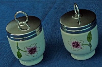 Royal Worcester Astley Floral Egg Coddlers Small Standard Size w Box 