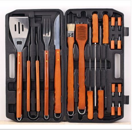 BBQ BARBEQUE Cookware Tools 19 Piece Full Tool Set with Case