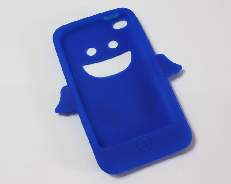 ON SALE) Blue Angel Silicone Soft Rubber Cover Case for iPod Touch 4