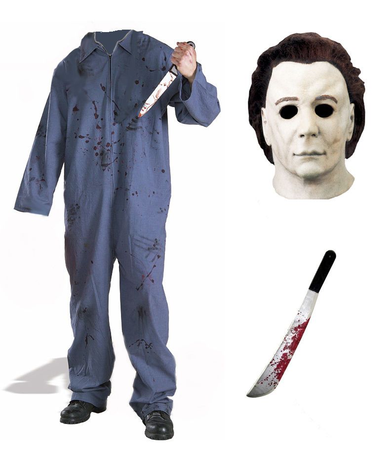 complete deluxe michael myers halloween costume mask xl one day.