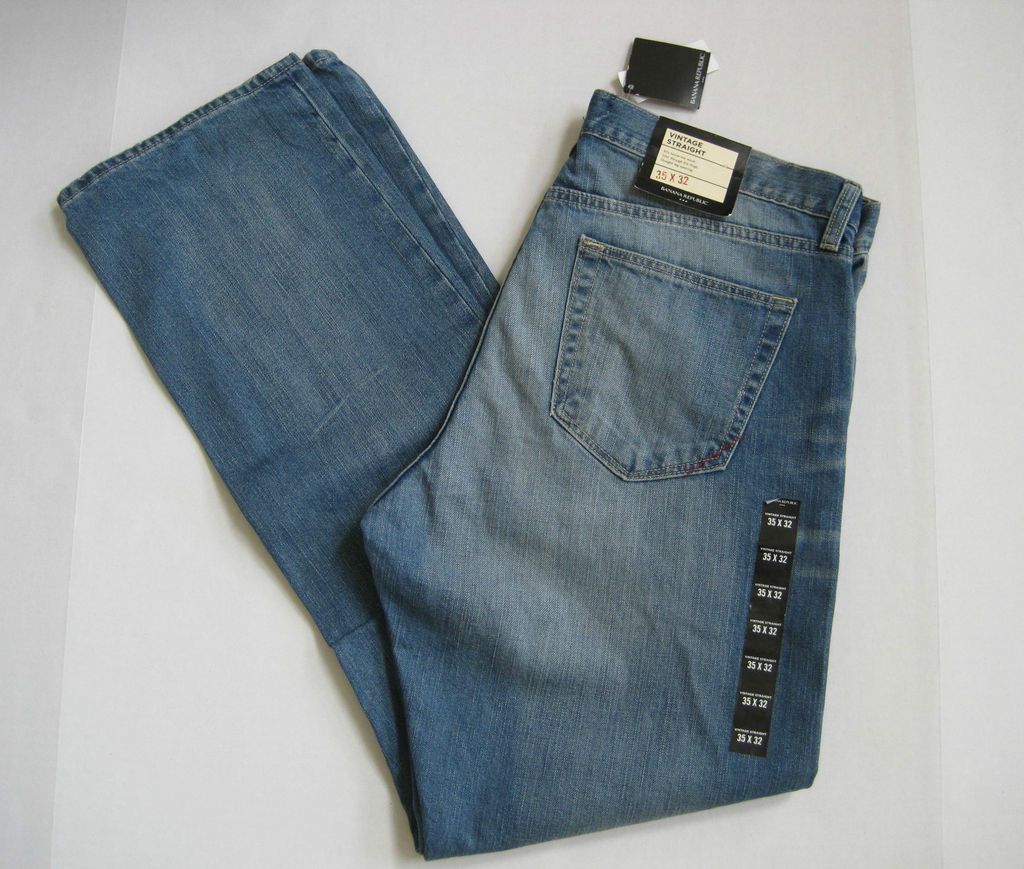 BANANA REPUBLIC Mens Vintage Straight Light Wash Jeans Sizes 29 38 