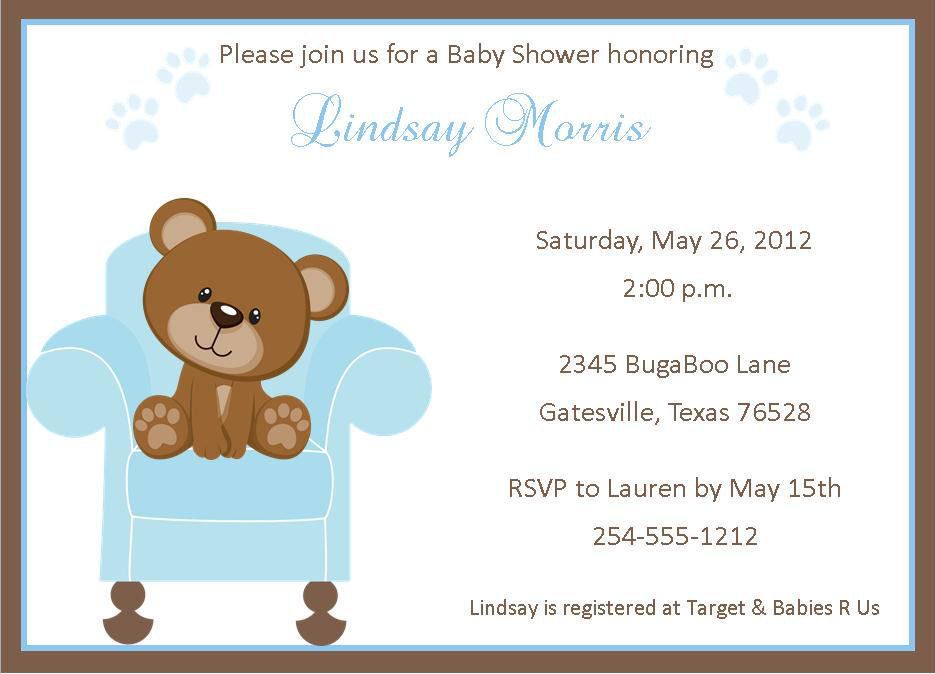 24 teddy bear baby shower invitations  13