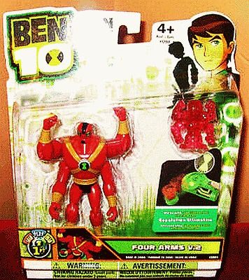 2011 Ben 10 New FOUR ARMS V.2 4 inch Action Figure NEW Red w/ Mini 