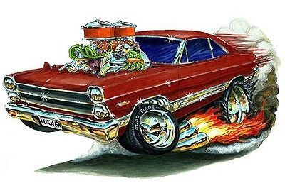 1966 67 ford fairlane muscle car toon art tshirt new more options size 