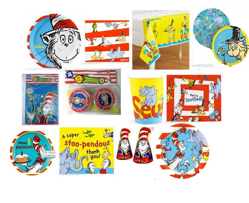 DR. SEUSS CAT IN THE HAT Birthday Party Supplies ~ Create Your Set 