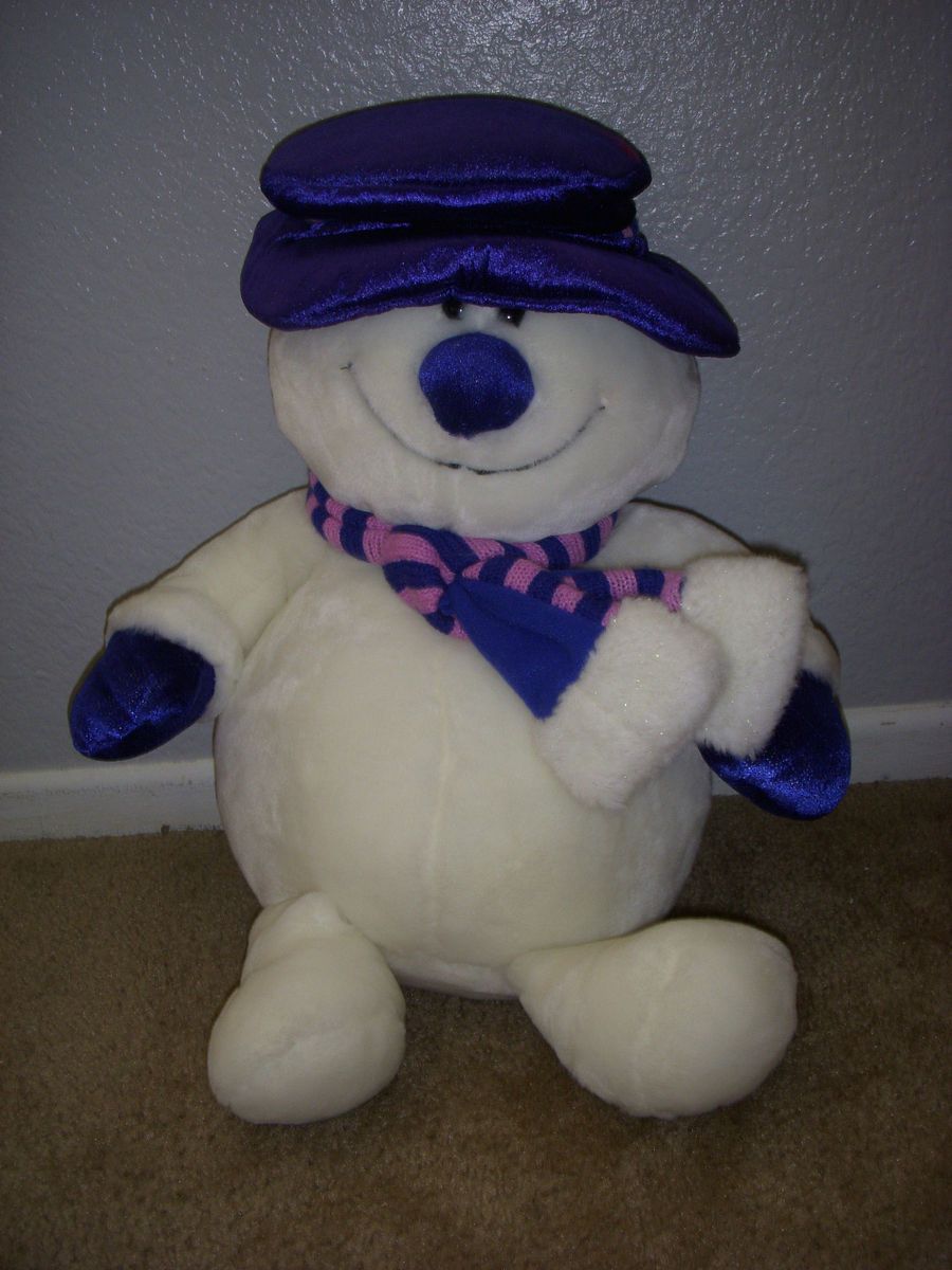 Toys R US Animal Alley Plush Snowman with Blue Hat Scarf Soft Stuffed 