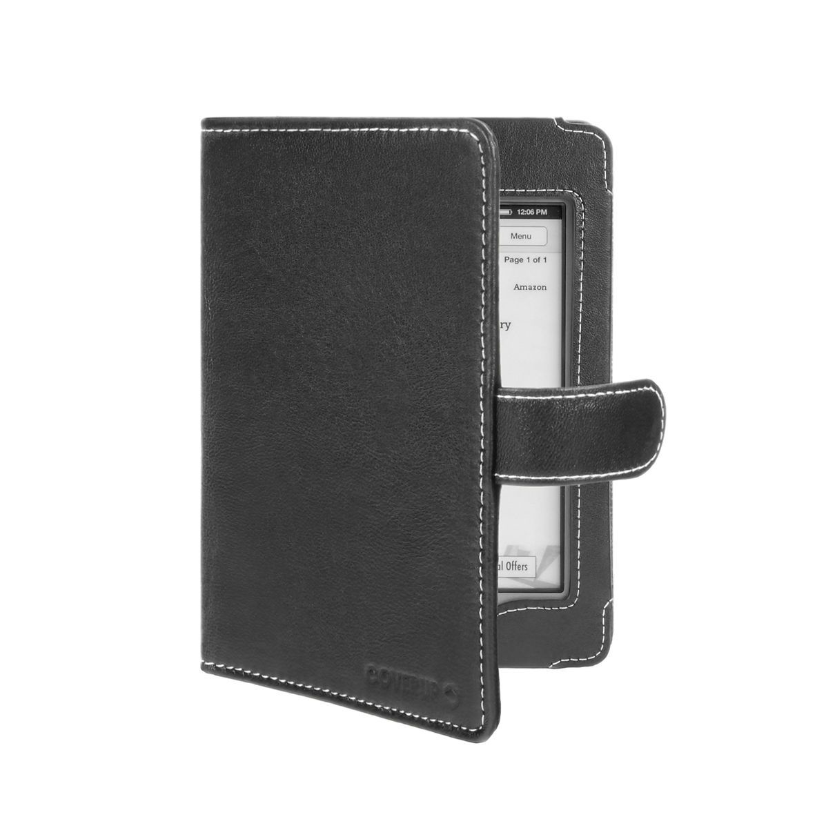  Kindle Touch Wi Fi 3G Black Nappa Leather Book Style Cover Case 