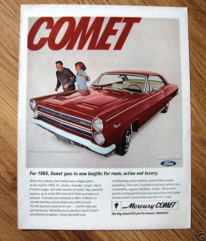 1966 mercury comet cyclone twin scoop gt ad time left