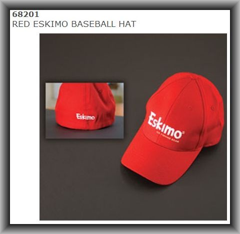 68201 Eskimo Ice Fishing Gear Ball Cap RED ESKIMO BASEBALL HAT