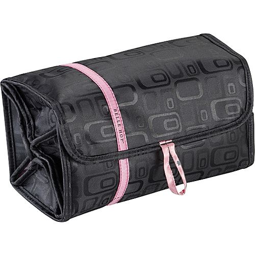 click an image to enlarge belle hop layover cosmetic roll up bag black