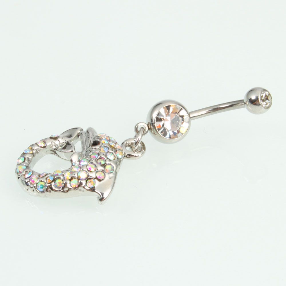   Barbell Colorful Rhinestone Navel Belly Ring Body Jewelry