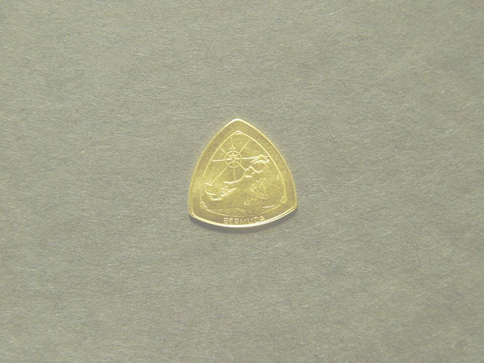 1996 bermuda $ 3 three dollar gold proof coin