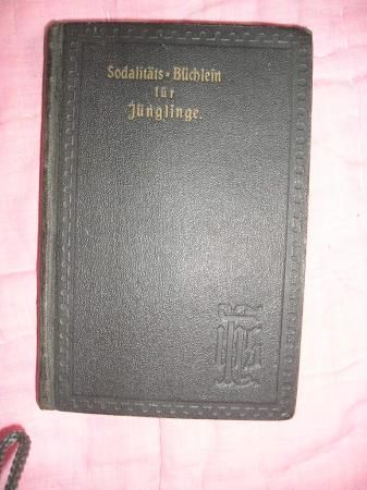 Vtg Antique 1908 German Marianist Young Mens Sodality Prayer Book 