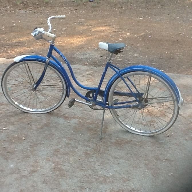 Schwinn 1950s Old Blue Vintage Ladies Catalina Bicycle Bike Needs Care 