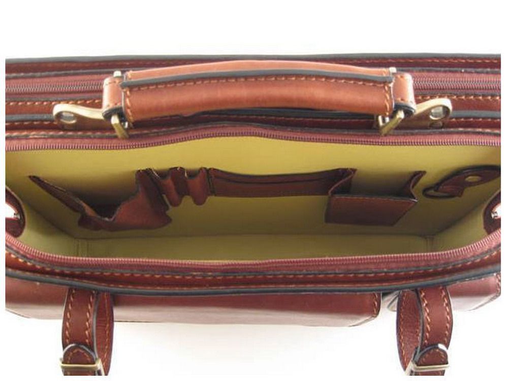Italian High Quality Calfskin Leather Briefcase Brescia