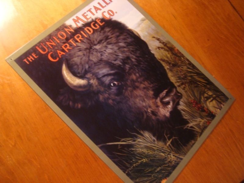 Primitive Style Western Americana Buffalo Decor Sign
