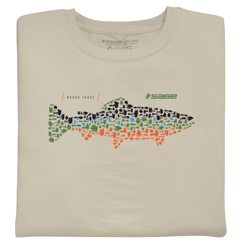 Sage Fly Fishing Brook Trout Flies Tee Stone Large