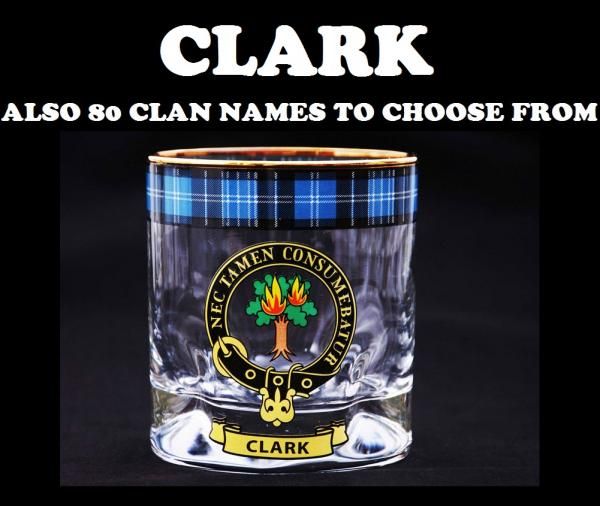 Munro Clan Crested Whisky Glass Tartan Whisky Glasses
